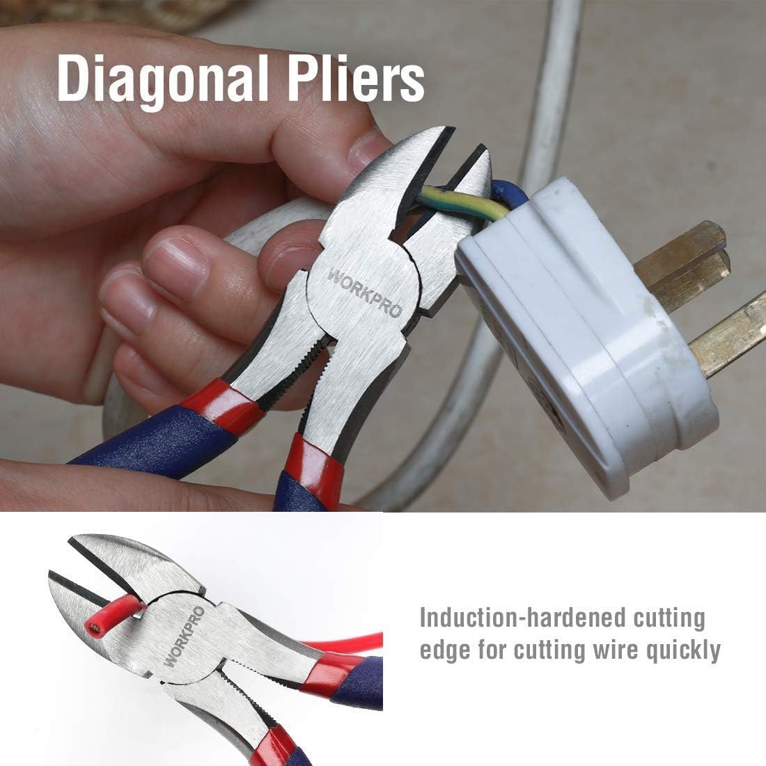 WORKPRO 6-Piece Pliers and Wrench Set – Portable DIY Tool Kit for Patio, Shed, and Outdoor Repairs