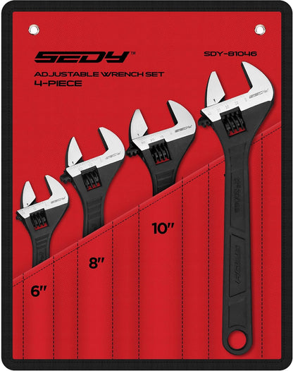 WORKPRO Adjustable Wrench Set with Corrosion-Resistant Finish – Boat, Marine, and Dock Maintenance Tool Kit