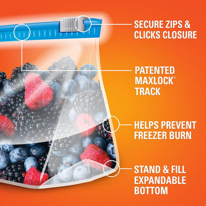 writable white label panel on bag exterior