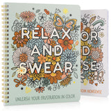 Beautiful Coloring Book Set of 2 – Travel-Friendly Coloring Companion for Hotel Nights and Business Trips, Lay-Flat Design