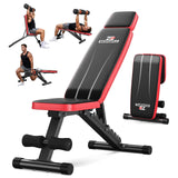 NICEPEOPLE Space-Saving Weight Bench for Studio Living, 660LBS Capacity Adjustable Workout Bench with Foldable Frame for Home Gym