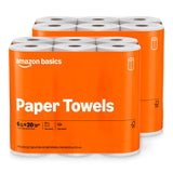 Amazon Basics 2-Ply Flex-Sheets Paper Towels, Streamlined Utility Closet Stock-Up for Everyday Cleaning