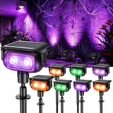 Brizled Solar Robot Spot Lights – Stylish RGB Landscape Accent Lighting for Modern Home Exteriors