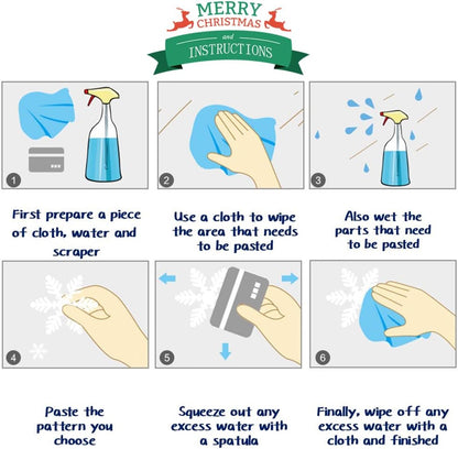 XIMISHOP Static Cling Christmas Window Decals, No Glue Required Holiday Clings for Safe Clean Removal