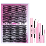 Yawamica Fluffier Lash Extension Kit – High-End Cluster Lashes for the Refined Dressing Room, Full Application Set Included