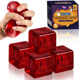 VOMAOK Spooky Blood Cube Squishies Set of 4 – Odor-Free No Sharp Edges Safe Halloween Goodie Bag Stuffers