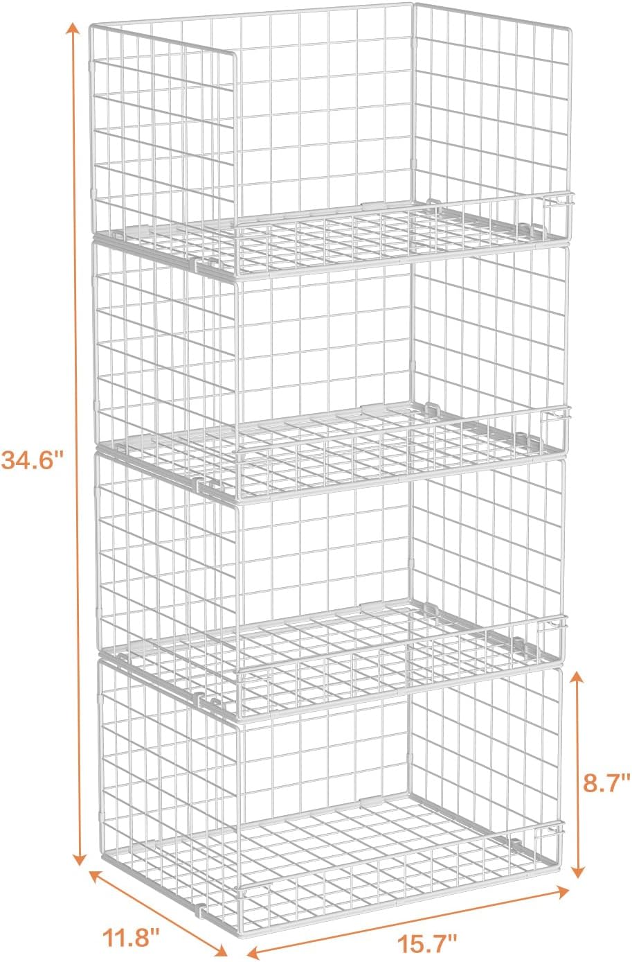 Yociyoga Stackable Closet Baskets – Time-Saving Wardrobe Organizer for Busy Professionals and Remote Workers