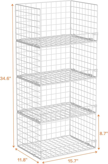 Yociyoga Stackable Closet Baskets – Time-Saving Wardrobe Organizer for Busy Professionals and Remote Workers