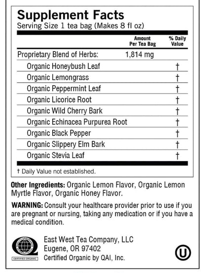 Yogi Tea Honey Lemon Throat Comfort – Individually Wrapped Travel Tea for Busy Professionals