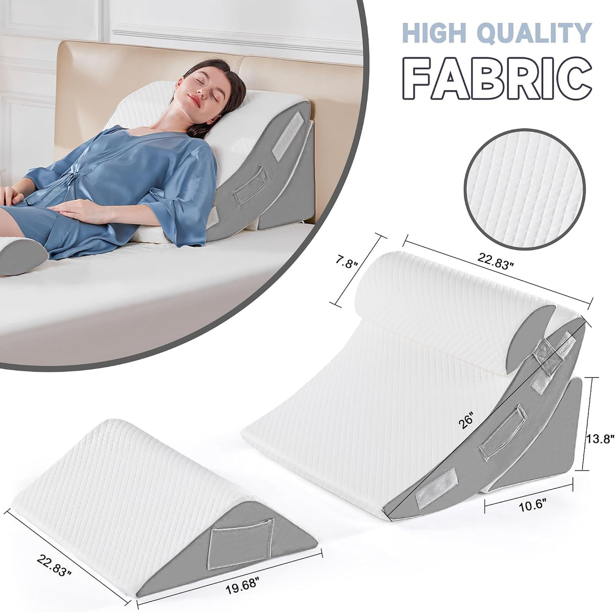 Yojoker Body Position Wedge Pillow – Stable, Non-Slip Sleep Support for Post-Surgery Patients