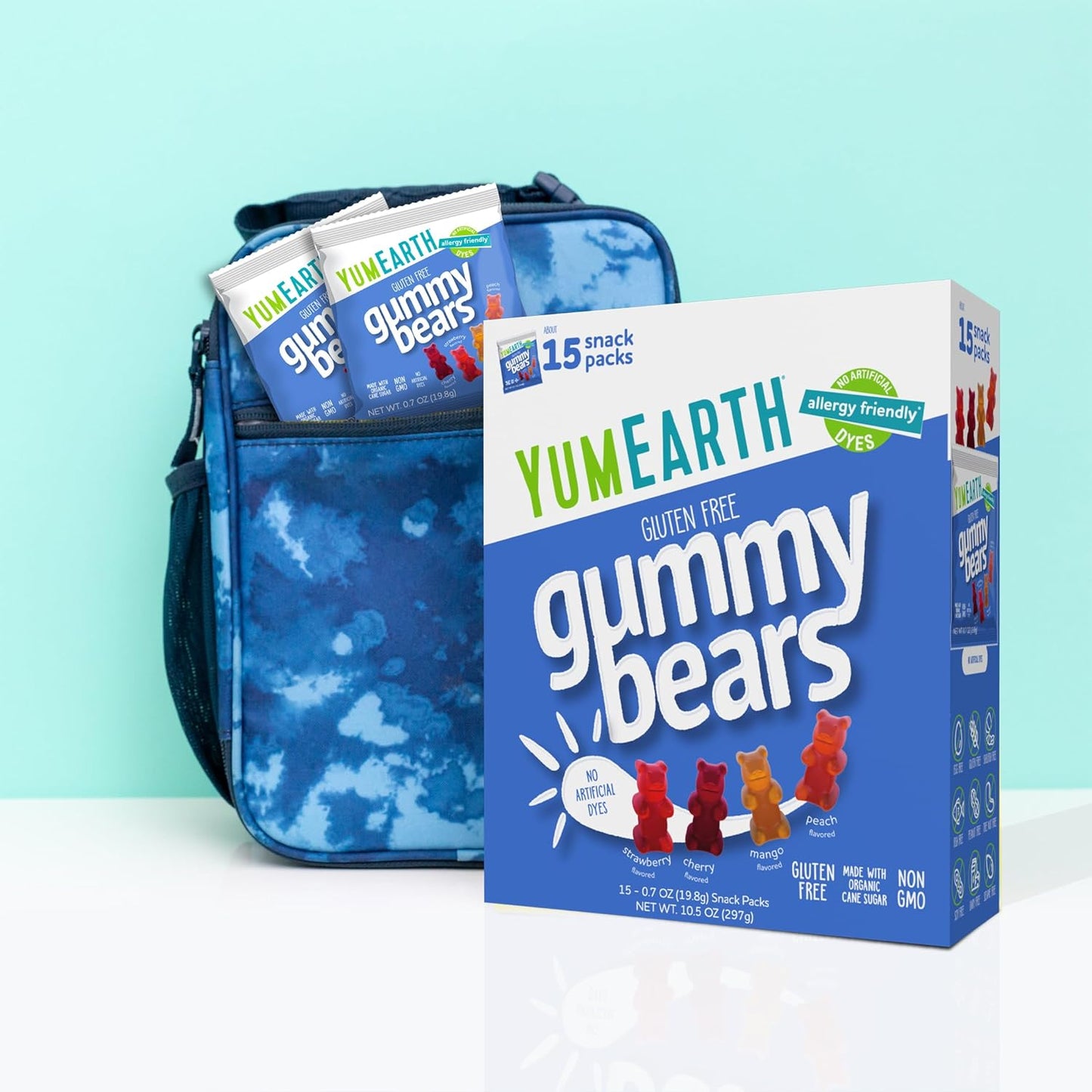 YumEarth Organic Gummy Bears – School Safe Snack Pack, Nut Free Dairy Free Gluten Free Gummies