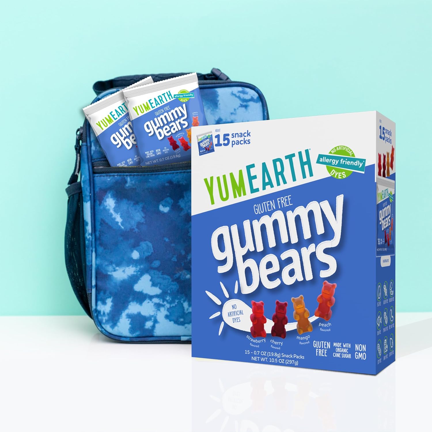 YumEarth Organic Gummy Bears – School Safe Snack Pack, Nut Free Dairy Free Gluten Free Gummies