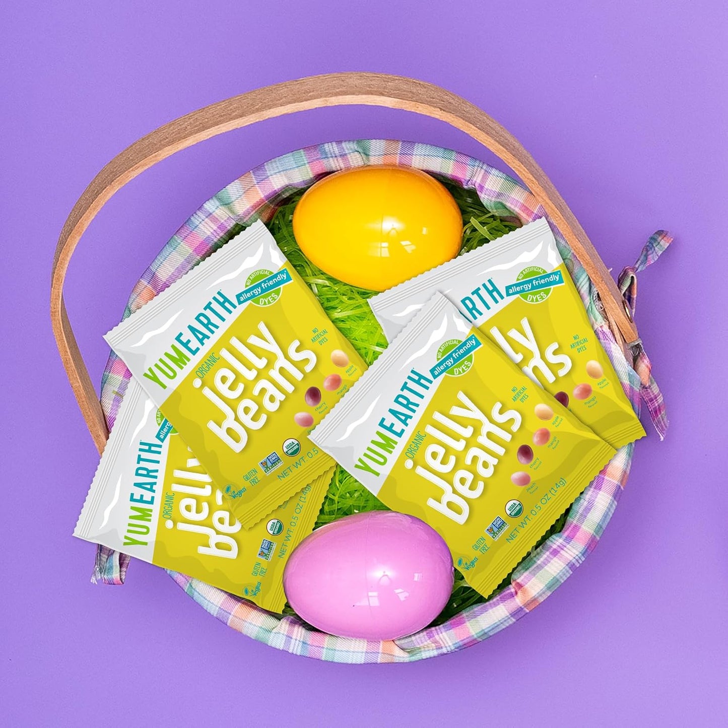 YumEarth Organic Jelly Beans – Easter Basket and Halloween Treat Bag Filler for Inclusive Classroom and Party Hosting