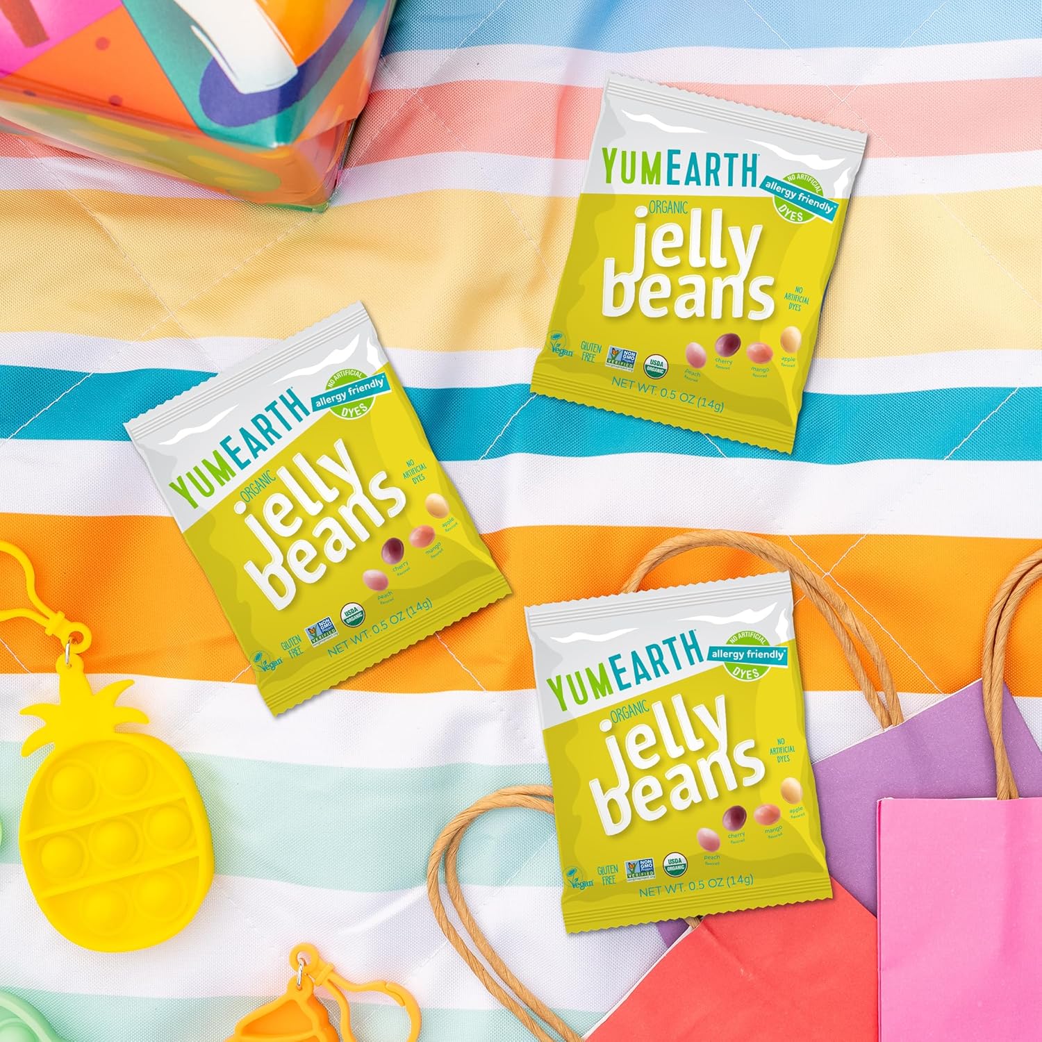 YumEarth Organic Jelly Beans – Easter Basket and Halloween Treat Bag Filler for Inclusive Classroom and Party Hosting