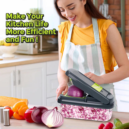 Yusshn Multi-Blade Veggie Cutter – Declutter Your Kitchen With a Single All-in-One Chopper
