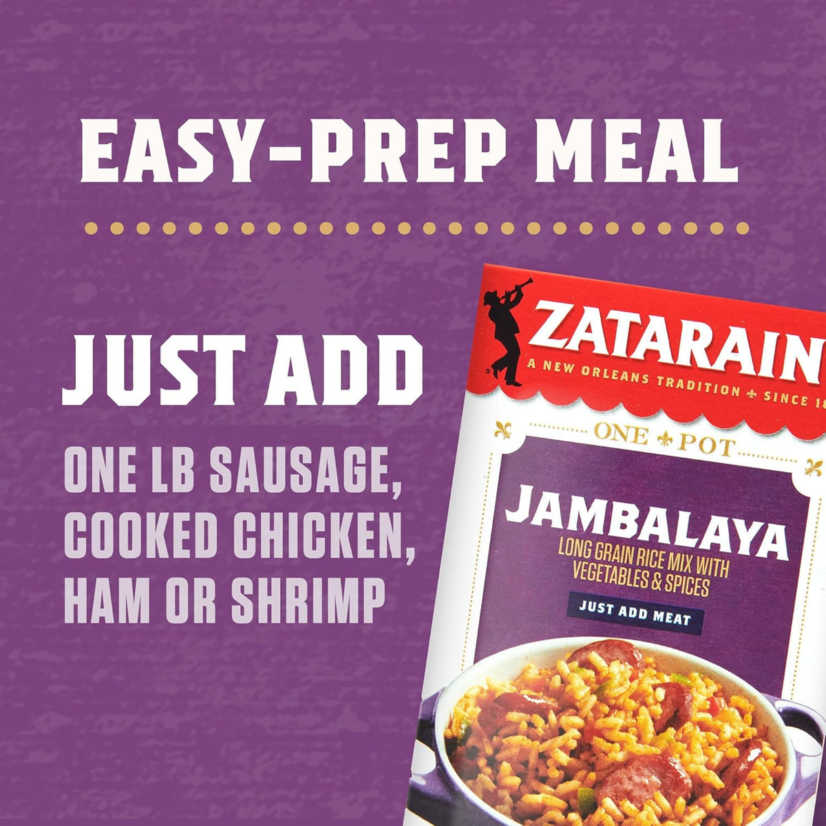 Zatarain's Jambalaya Rice Mix – Fast Stovetop or Thermos Meal Prep for Work Lunch and Dorm Cooking