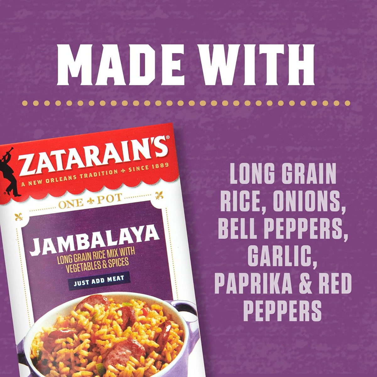 Zatarain's Jambalaya Rice Mix – Fast Stovetop or Thermos Meal Prep for Work Lunch and Dorm Cooking