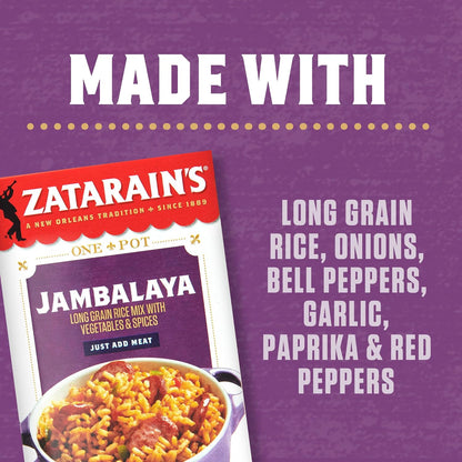 Zatarain's Jambalaya Rice Mix – Fast Stovetop or Thermos Meal Prep for Work Lunch and Dorm Cooking