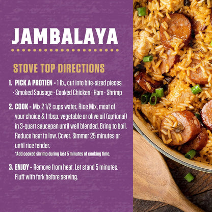 Zatarain's Jambalaya Rice Mix – Fast Stovetop or Thermos Meal Prep for Work Lunch and Dorm Cooking