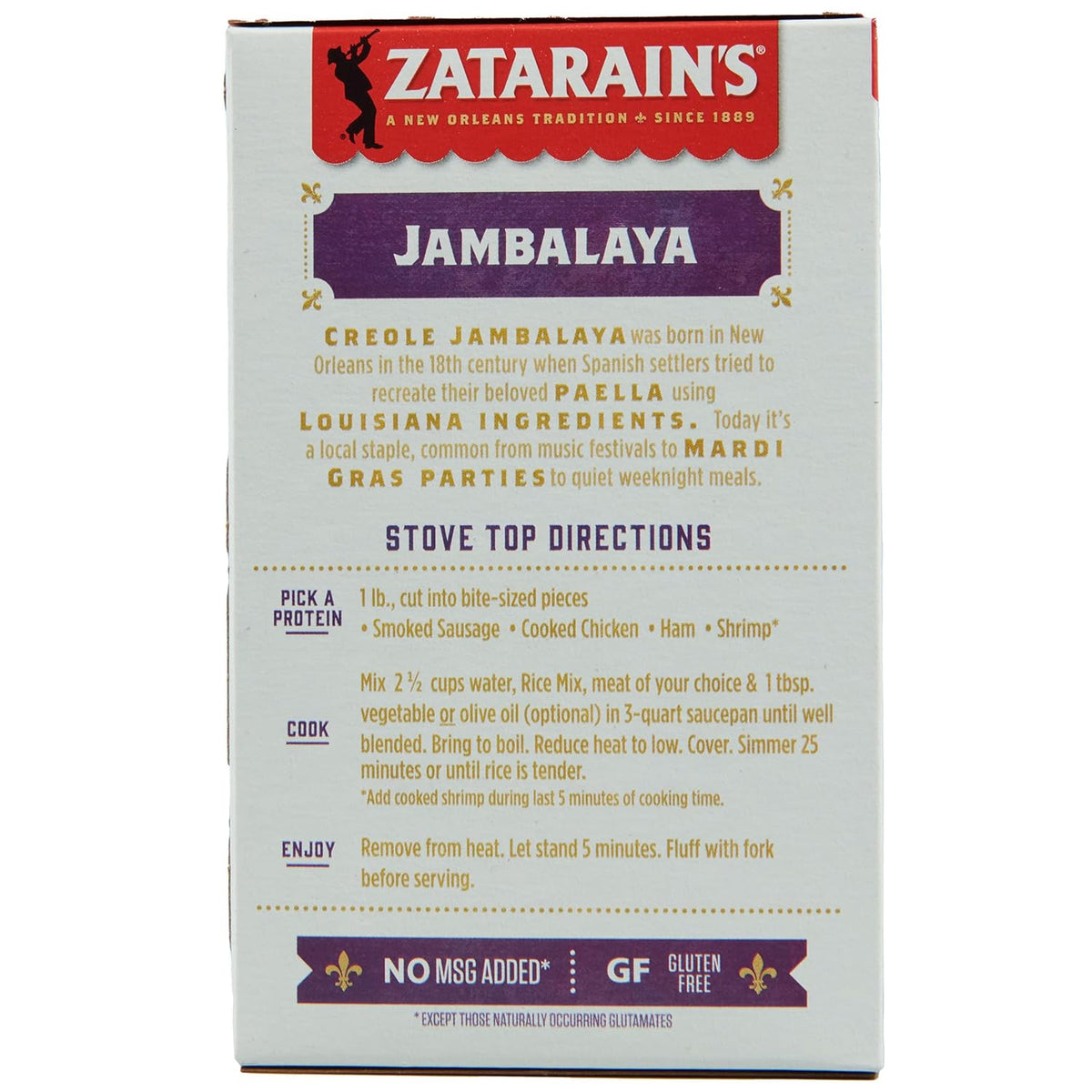 Zatarain's Jambalaya Rice Mix – Fast Stovetop or Thermos Meal Prep for Work Lunch and Dorm Cooking