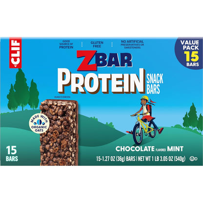Zbar Protein – Sideline Snack for Youth Sports Days, Individually Wrapped Bars (15 Pack)