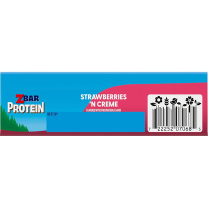Zbar Protein - Strawberries 'N Creme - Birthday Snack Box for Playdates and Parties, 5-Pack Bars