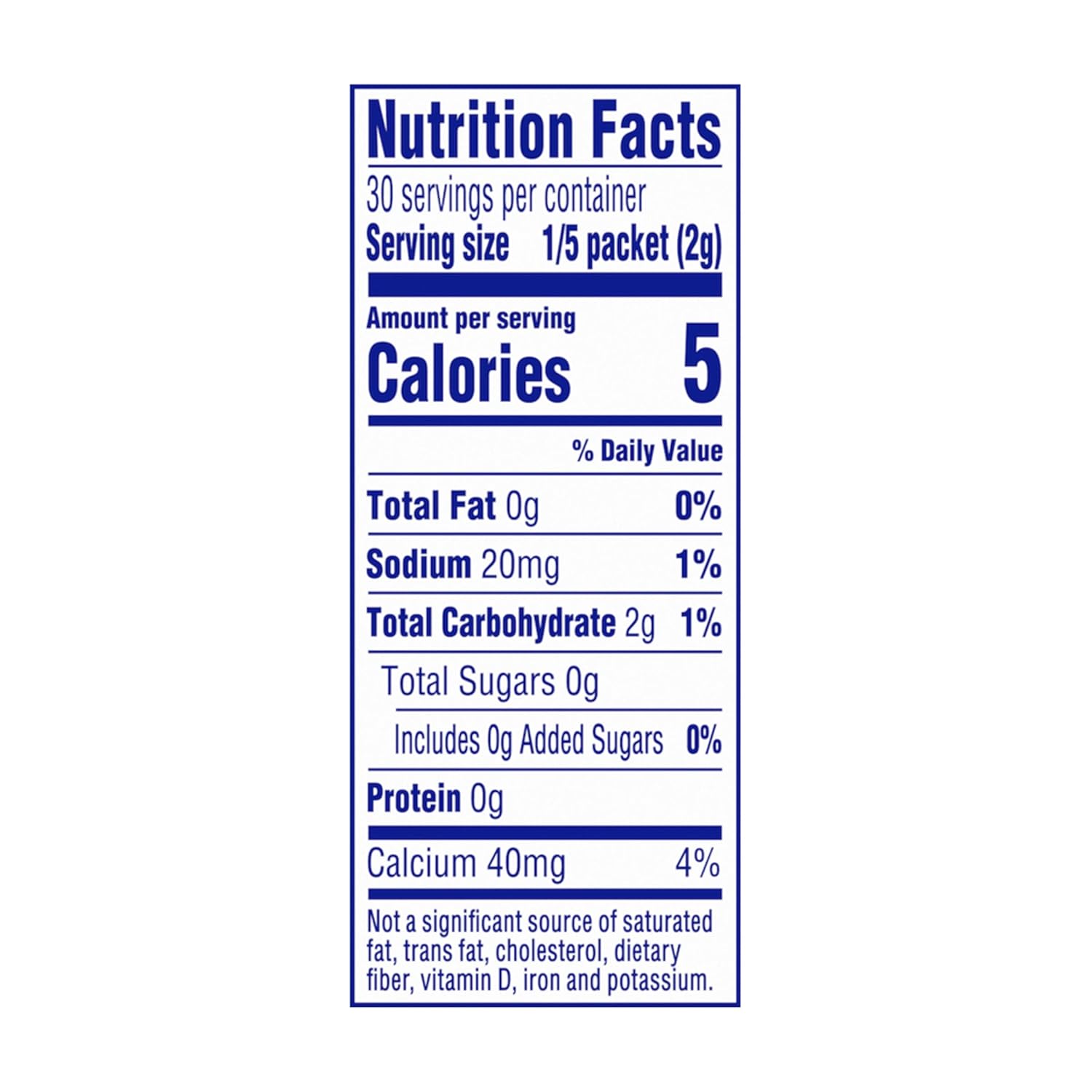 zero sugar and only 10 calories per serving (aspartame-sweetened)