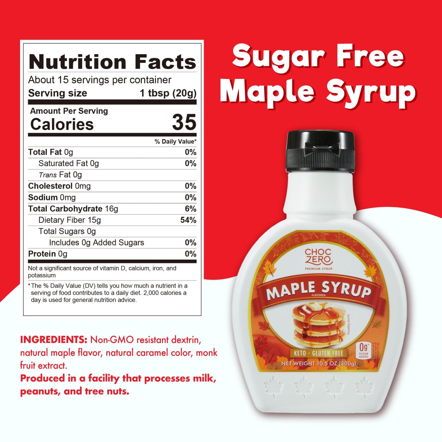zero sugar and zero sugar alcohols per serving