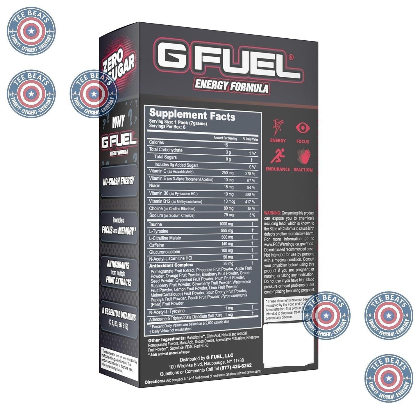 zero sugar, zero calorie formulation