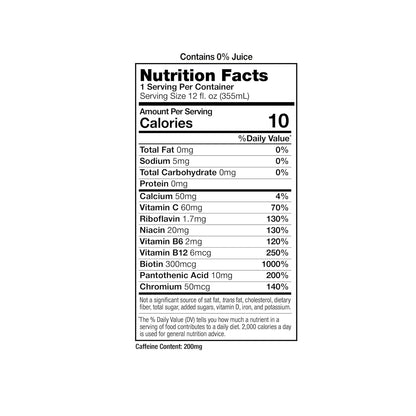 zero sugar, zero high fructose corn syrup, zero aspartame, no artificial flavors or colors