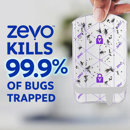 Zevo Fruit Fly and Gnat Trap – Quiet Bug Catcher for Bedrooms and Reading Nooks, Restful Pest-Free Evenings