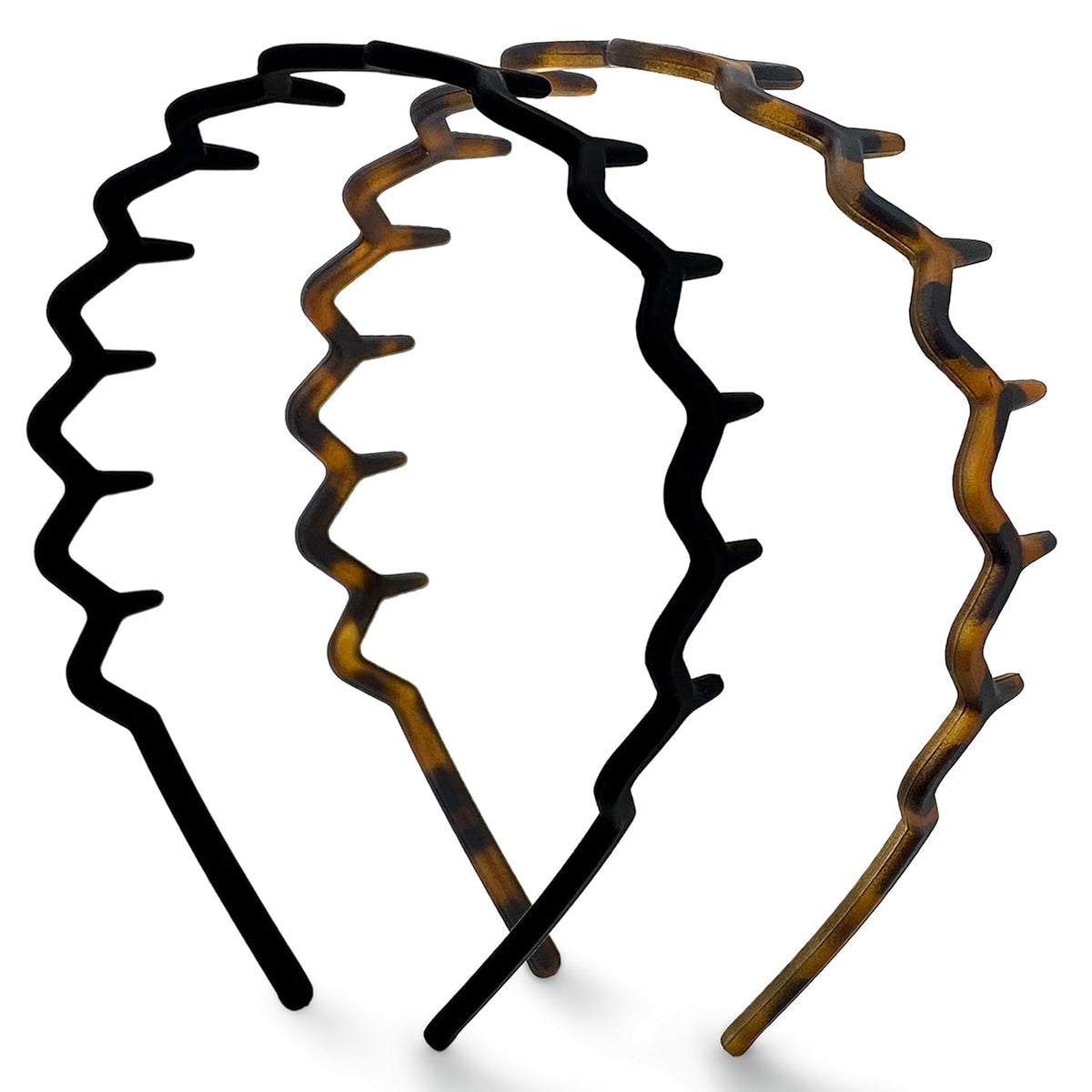 zig zag wave silhouette with integrated comb teeth for non-slip grip